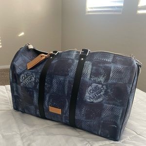 Keepall Bandouliere 50 Damier Salt Canvas